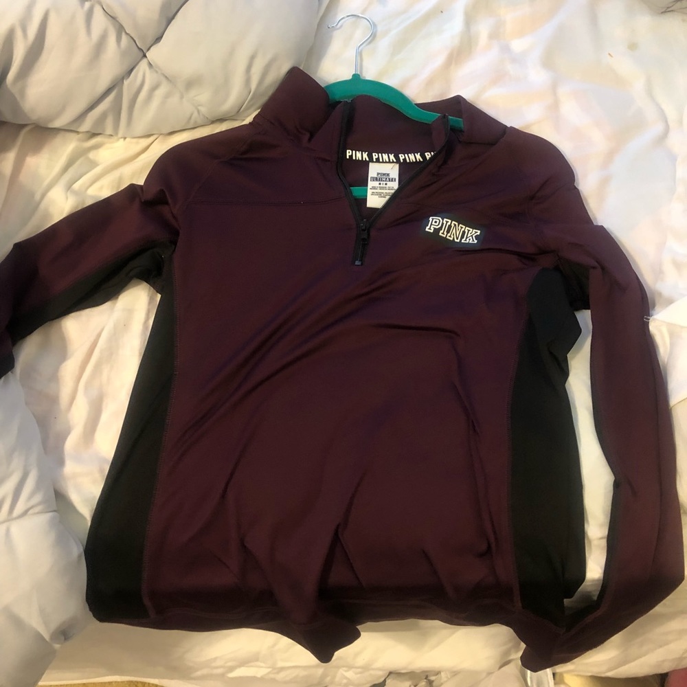 vs pink 1/4 zip